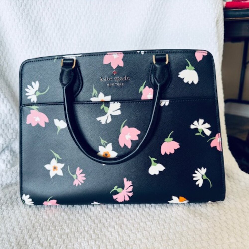 STUNNING Kate Spade Madison Floral Waltz Bundle - Satchel, Wallet & Card Holder - Picture 2 of 16